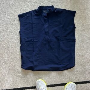 Figs Rafaela Oversized Navy Scrub Top (Small)